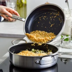 Cacerola baja cerámica con exterior acero inoxidable Premiere GreenPan