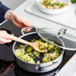 Cacerola baja cerámica con exterior acero inoxidable Premiere GreenPan