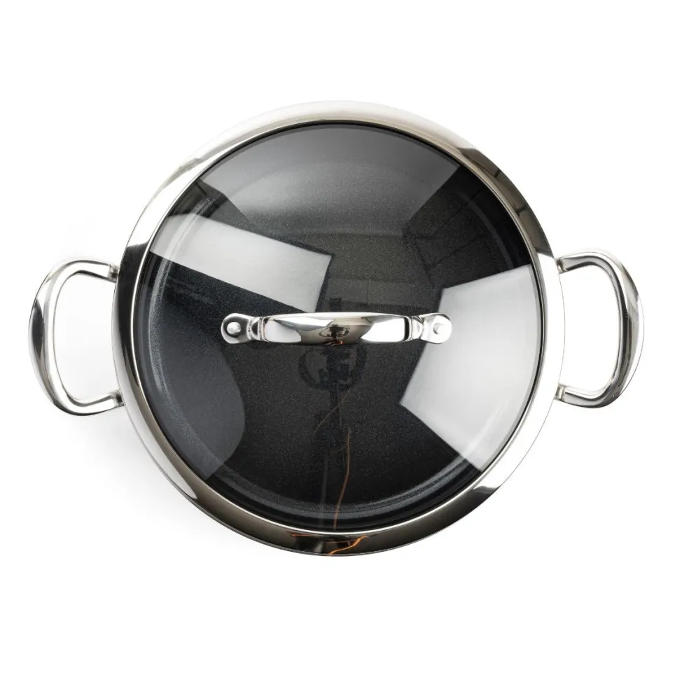 Cacerola baja cerámica con exterior acero inoxidable Premiere GreenPan