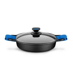 Cacerola baja con tapa Solid+ con asas de silicona Monix