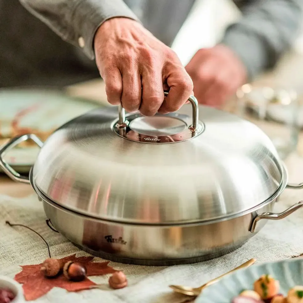 Cacerola baja tipo paellera 28cm de acero inox Original-Profi Collection® Fissler