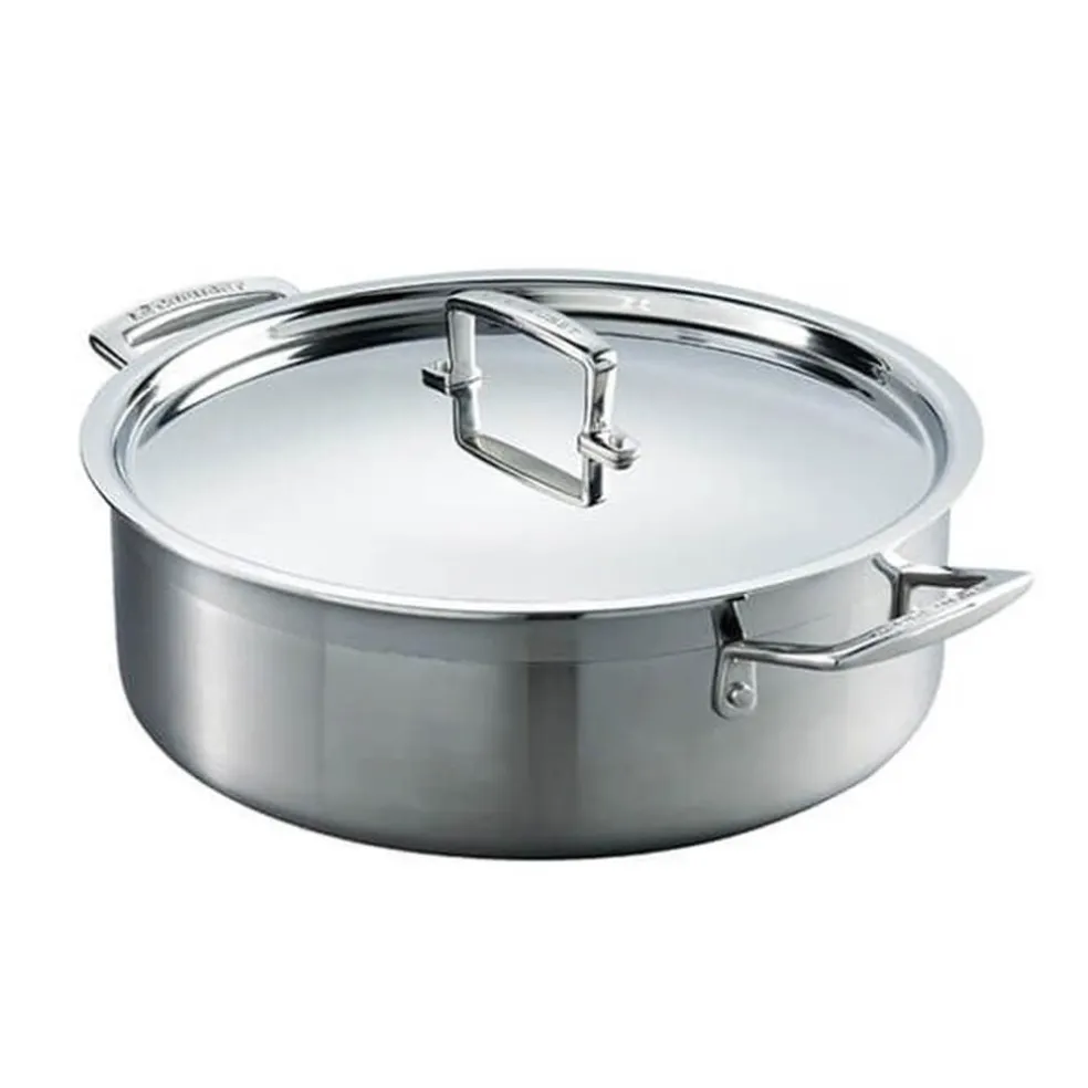 Cacerola baja tipo rustidera acero inox Le Creuset