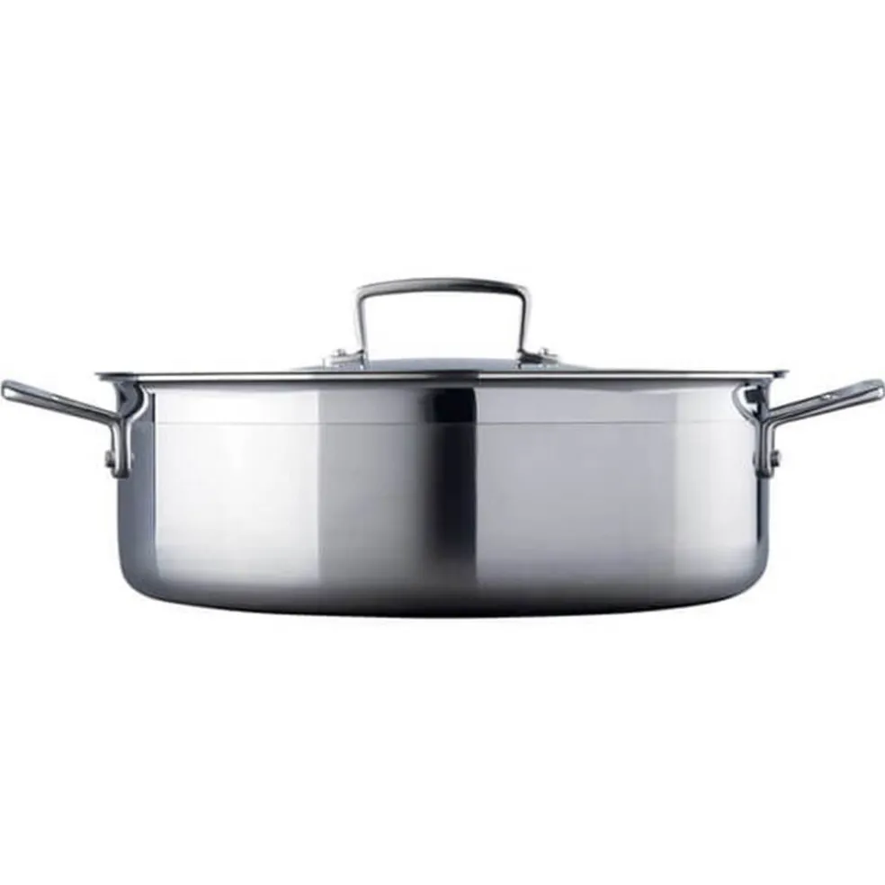 Cacerola baja tipo rustidera acero inox Le Creuset