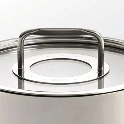 Cacerola 20cm de acero inox con tapa de cristal Bonn Fissler