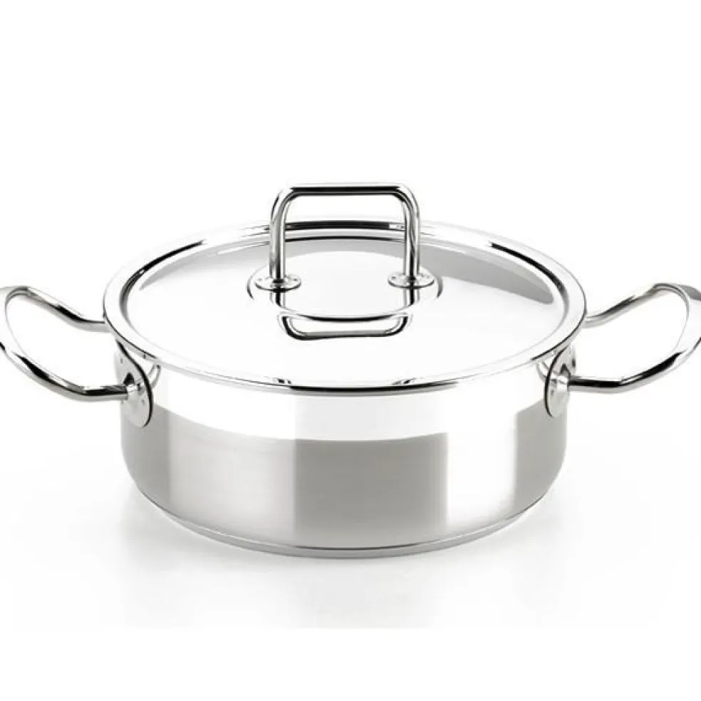 Cacerola de acero inoxidable con tapa Bra Profesional