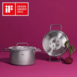 Cacerola de acero inoxidable con tapa de cristal Pure Fissler