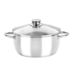 Cacerola de acero inoxidable con tapa cristal Optima Monix