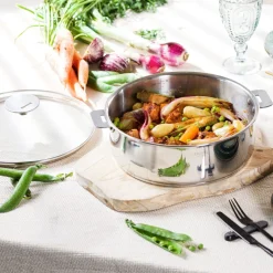 Cacerola y sauté de acero inoxidable multicapa Casteline Cristel