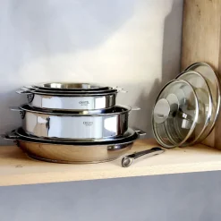 Cacerola y sauté de acero inoxidable multicapa Casteline Cristel