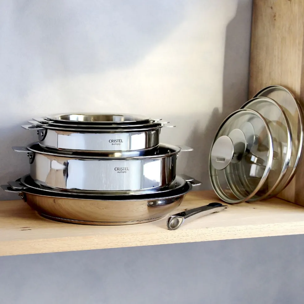 Cacerola y sauté de acero inoxidable multicapa Casteline Cristel
