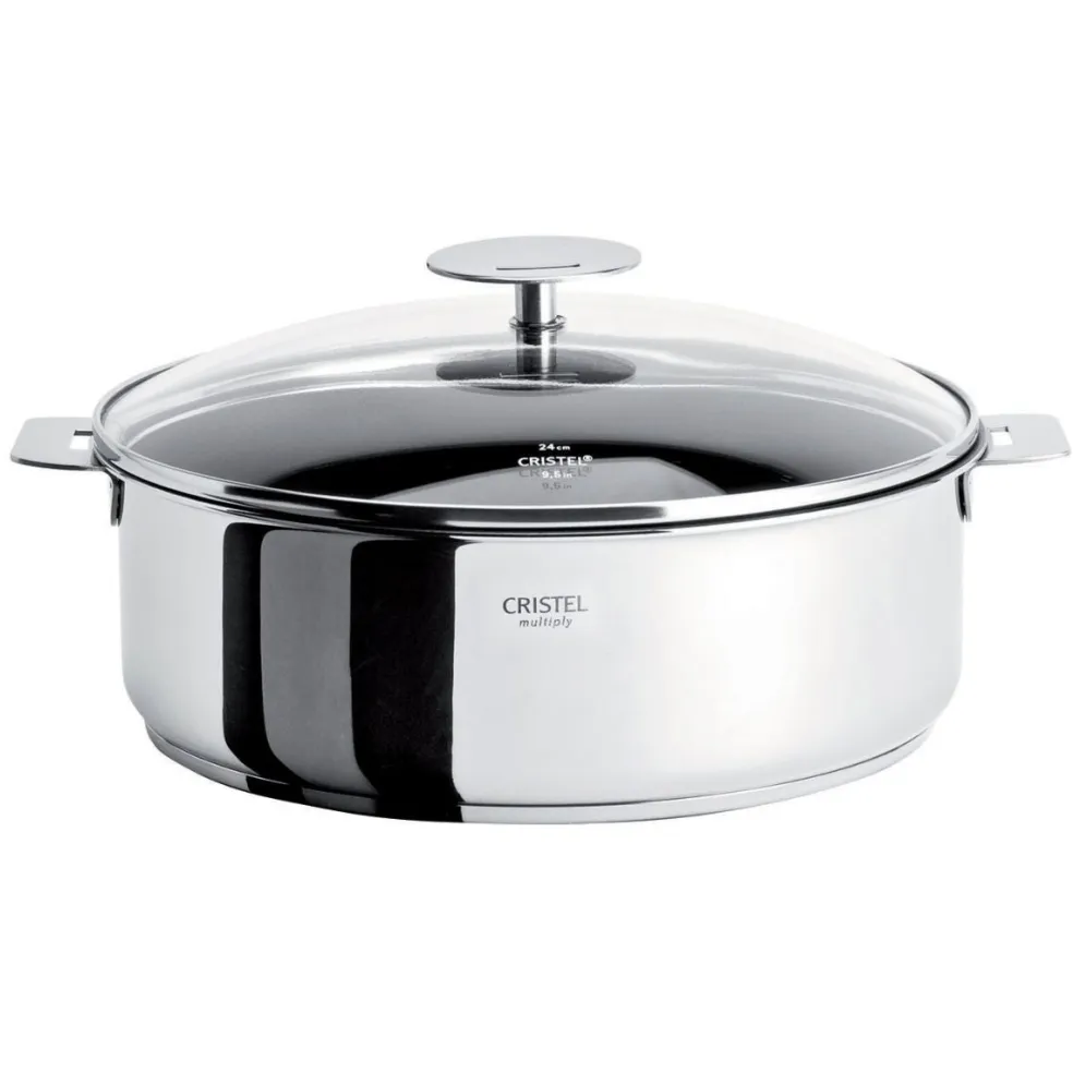 Cacerola y sauté de acero inoxidable multicapa Casteline Cristel