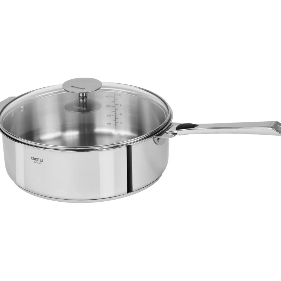 Cacerola y sauté de acero inoxidable multicapa Casteline Cristel