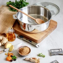 Cacerola y sauté de acero inoxidable multicapa Casteline Cristel