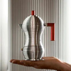 Cafetera de aluminio fundido de Michele De Lucchi Pulcina Alessi (apta inducción)