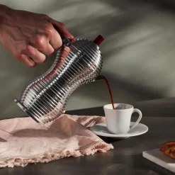 Cafetera de aluminio fundido de Michele De Lucchi Pulcina Alessi (apta inducción)