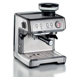 Cafetera Espresso de metal con molinillo de café y monodosis Ariete