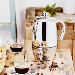 Cafetera italiana de acero inoxidable Magna BRA