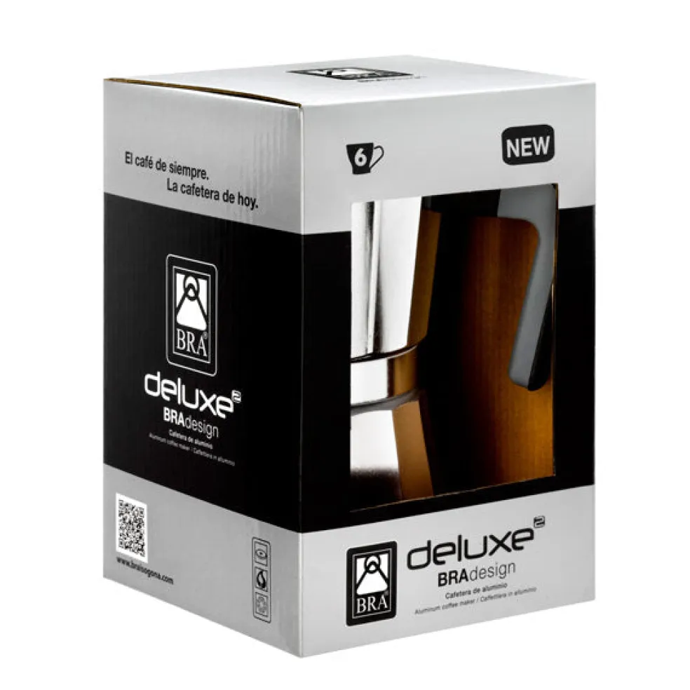 Cafetera italiana Deluxe 2 BRA (de 1 a 12 tazas)