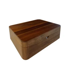 Caja de té de madera de acacia con 6 compartimentos Bredemeijer
