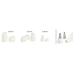 Caja set de 35 boquillas de acero inoxidable De Buyer