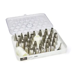 Caja set de 35 boquillas de acero inoxidable De Buyer