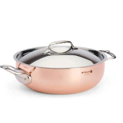 Cazuela baja de cobre con tapa Prima Matera De Buyer (inducción)