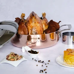Cazuela baja de cobre con tapa Prima Matera De Buyer (inducción)