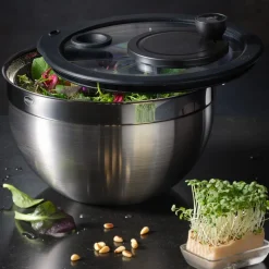 Centrifugadora de acero inoxidable con tapa de vidrio Rösle