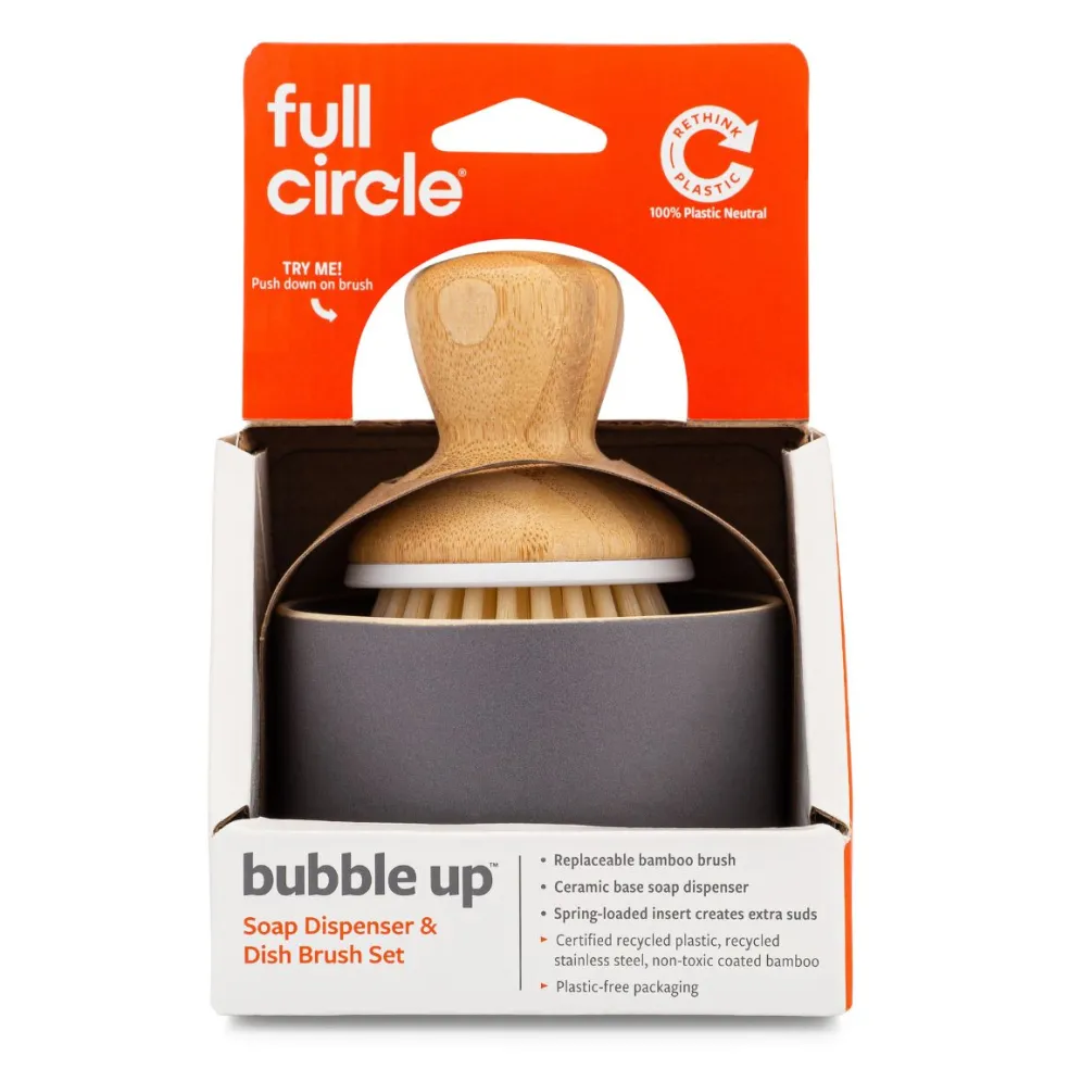Cepillo para vajilla con base cerámica Bubble Up Full Circle