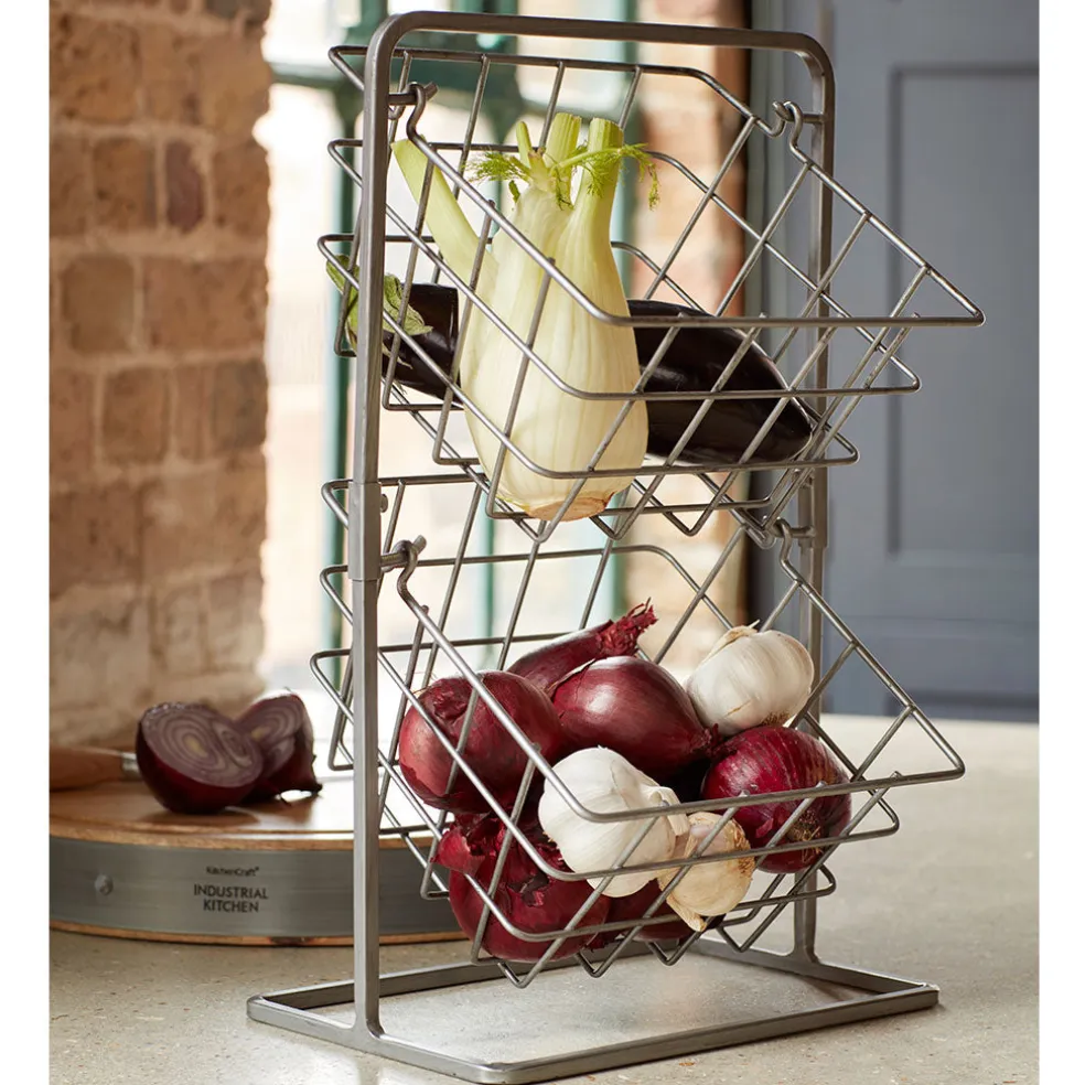 Cesta metálica de dos niveles Industrial Kitchen de KitchenCraft