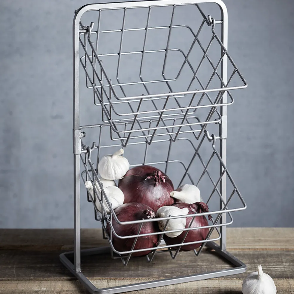 Cesta metálica de dos niveles Industrial Kitchen de KitchenCraft