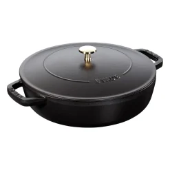 Cocotte baja tipo cacerola de hierro fundido Staub