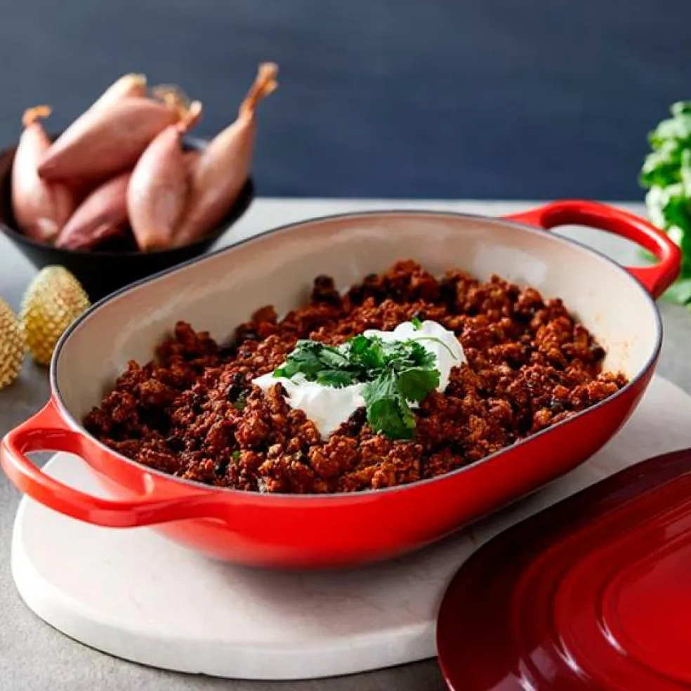Cocotte baja tipo cacerola ovalada Le Creuset