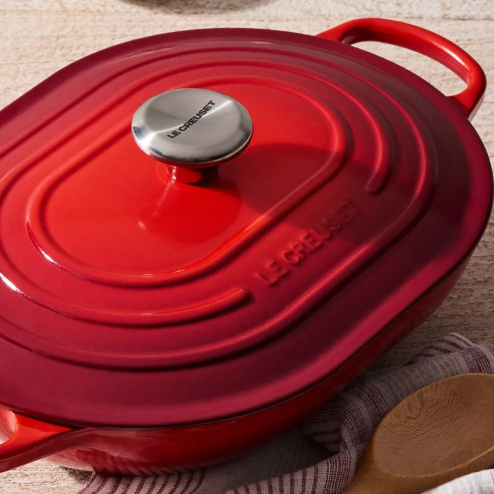 Cocotte baja tipo cacerola ovalada Le Creuset