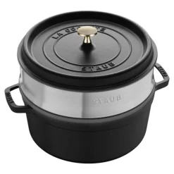 Cocotte de hierro fundido con vaporera de inox Staub