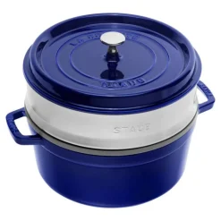 Cocotte de hierro fundido con vaporera de inox Staub