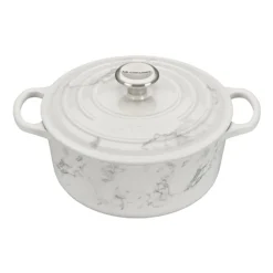 Cocotte de hierro White Marble Le Creuset (Edición Limitada)