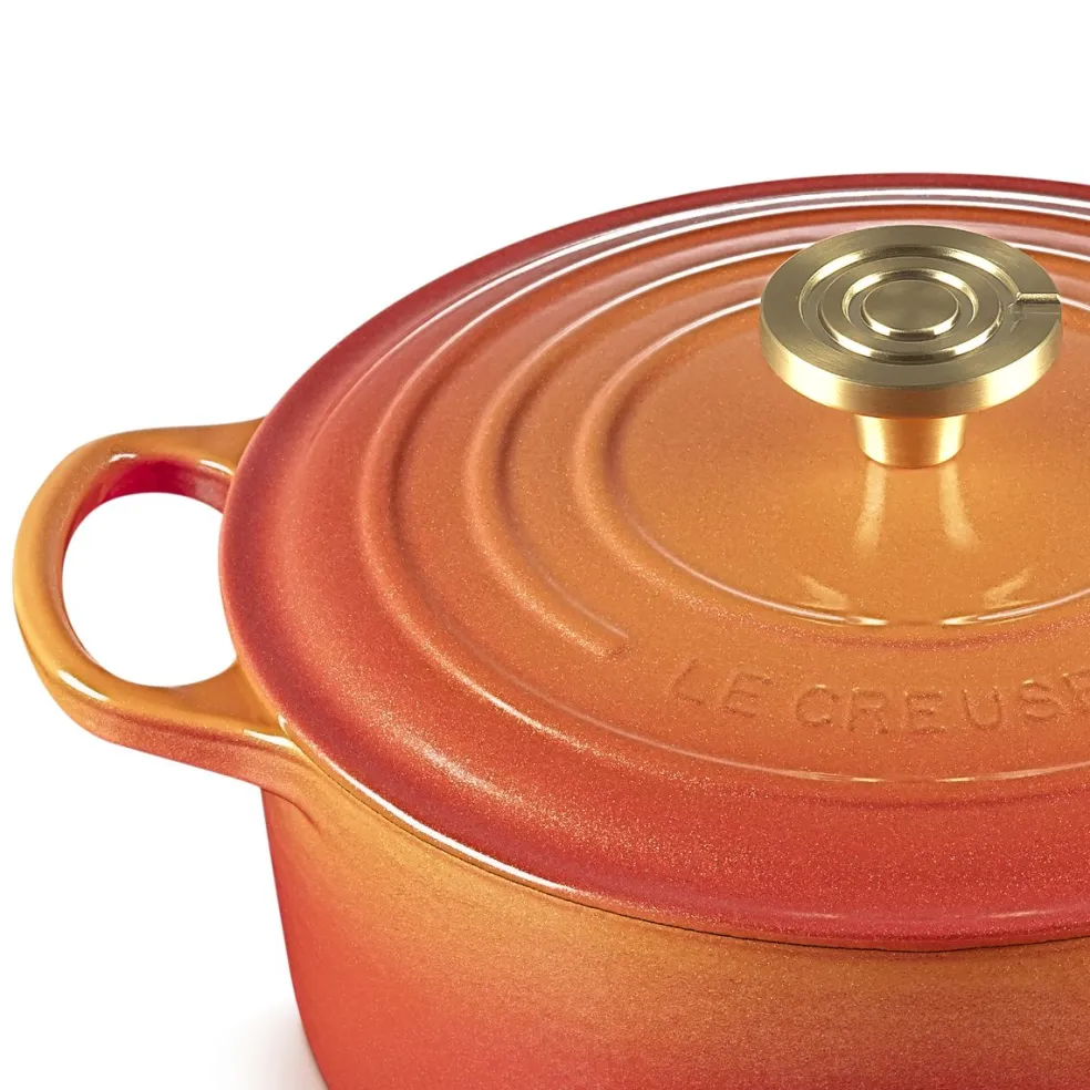 Cocotte Flamme Dorée redonda Ed. Especial Centenario Le Creuset