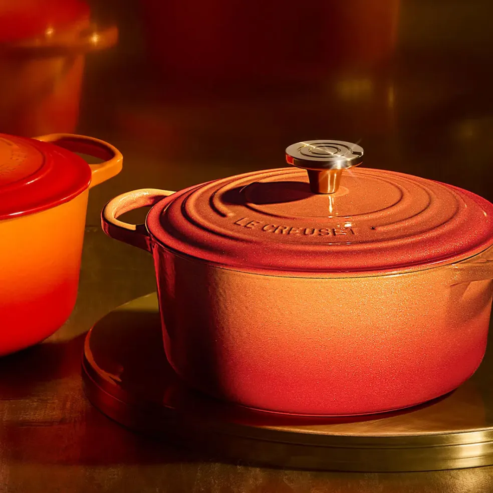Cocotte Flamme Dorée redonda Ed. Especial Centenario Le Creuset