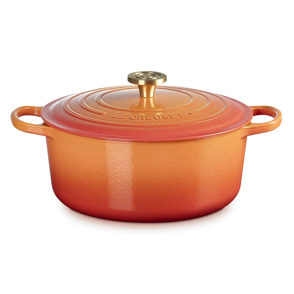 Cocotte Flamme Dorée redonda Ed. Especial Centenario Le Creuset