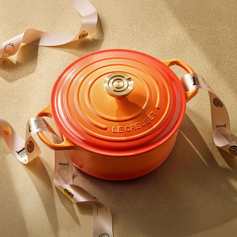 Cocotte Flamme Dorée redonda Ed. Especial Centenario Le Creuset
