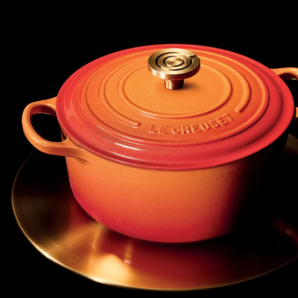 Cocotte Flamme Dorée redonda Ed. Especial Centenario Le Creuset