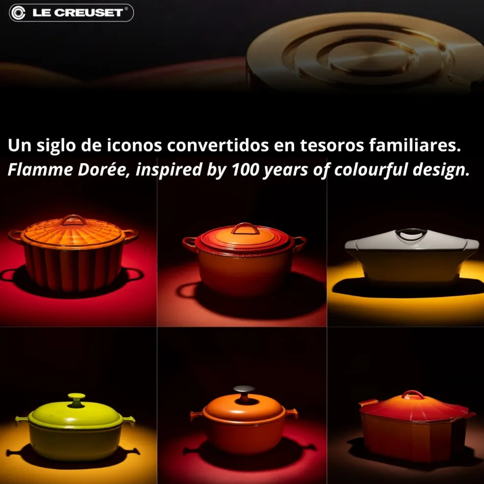 Cocotte Flamme Dorée redonda Ed. Especial Centenario Le Creuset