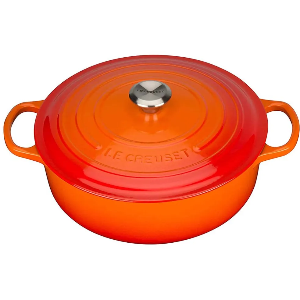 Cocotte redonda baja Signature Le Creuset
