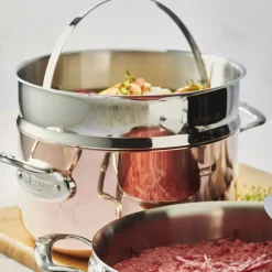 Colador inox para cocer al vapor De Buyer