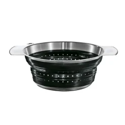 Colador plegable negro Rösle