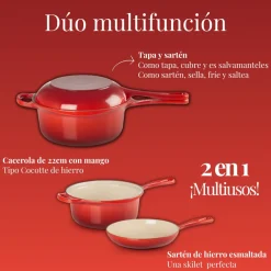 Conjunto cocotte y sartén multifunción Le Creuset