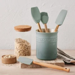 Conjunto de bote con 4 espátulas Le Creuset