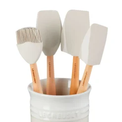 Conjunto de bote con 4 espátulas Le Creuset
