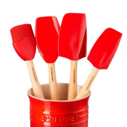 Conjunto de bote con 4 espátulas Le Creuset